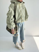 سوییشرت کلاه دار کتان کد 200845 - Image 3