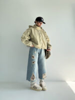 سوییشرت کلاه دار کتان کد 200845 - Image 7