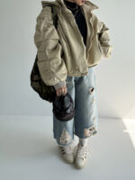 سوییشرت کلاه دار کتان کد 200845 - Image 8