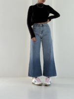 شلوار جین کراپ بگ کد 101996 - Image 4