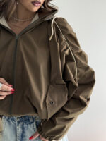 سوییشرت کلاه دار نواردار کد 200846 - Image 27