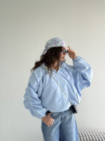 سوییشرت کلاه دار نواردار کد 200846