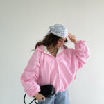 سوییشرت کلاه دار نواردار کد 200846