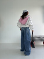 سوییشرت کلاه دار نواردار کد 200846 - Image 13