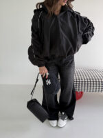 سوییشرت کلاه دار نواردار کد 200846 - Image 20