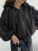 سوییشرت کلاه دار نواردار کد 200846 - Image 21