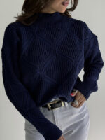 بلوز بافت لوزی دوزی کد 200835 - Image 15