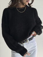 بلوز بافت یقه گرد کد 200836 - Image 4