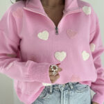 دورس نیم زیپ قلبی کد 200872