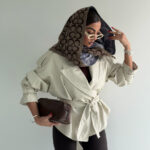 کت چرم آستین سگک کد 120368