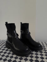 نیم بوت کشبافت سگک دار کد 141098 - Image 3