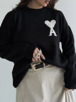 بلوز بافت طرح قلب کد 200833 - Image 3