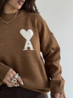 بلوز بافت طرح قلب کد 200833 - Image 11