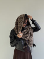 شال کنفی طرحدار کد 310647