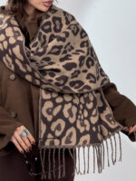 شال پلنگی ریش دار کد 310669 - Image 2