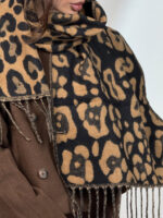 شال پلنگی ریش دار کد 310669 - Image 4