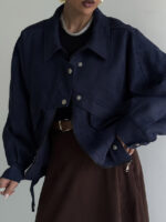 کت جیر دکمه پانچی کد 120370 - Image 2