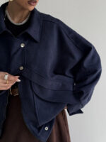 کت جیر دکمه پانچی کد 120370 - Image 3