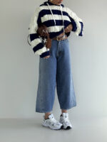 شلوار جین کراپ واید لگ کد 101998