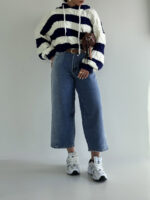 شلوار جین کراپ واید لگ کد 101998 - Image 3