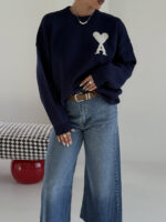 بلوز بافت طرح قلب کد 200833 - Image 2