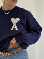 بلوز بافت طرح قلب کد 200833