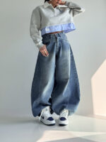 جین بالنی برش دار کد 102022 - Image 2