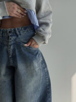 جین بالنی برش دار کد 102022 - Image 6