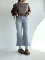 شلوار جین واید کراپ کد 102019