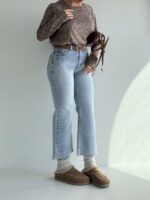 شلوار جین واید کراپ کد 102019 - Image 3