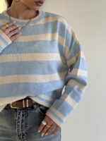 بلوز بافت راه راه کد 200832 - Image 17