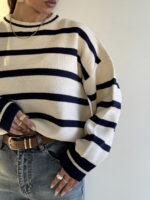 بلوز بافت راه راه کد 200832 - Image 19