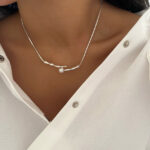 گردنبند تک مروارید کد 310600