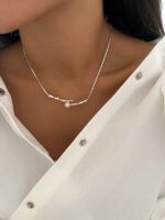 گردنبند تک مروارید کد 310600