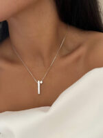 گردنبند مینیمال مکعبی کد 310629