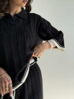 ست دورس و شلوار بافت یقه مردانه کد 160844 - Image 13