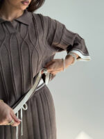 ست دورس و شلوار بافت یقه مردانه کد 160844 - Image 5