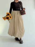 دامن بارونی گت دار کد 101984 - Image 18