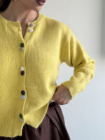 بلوز بافت دکمه رنگی کد 180551 - Image 2