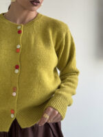 بلوز بافت دکمه رنگی کد 180551 - Image 4