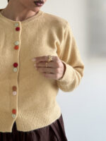 بلوز بافت دکمه رنگی کد 180551 - Image 6