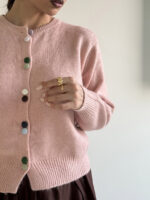 بلوز بافت دکمه رنگی کد 180551 - Image 8