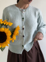 بلوز بافت دکمه رنگی کد 180551 - Image 9