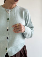 بلوز بافت دکمه رنگی کد 180551 - Image 10