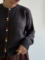 بلوز بافت دکمه رنگی کد 180551 - Image 14