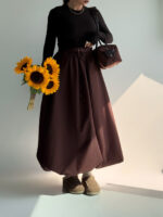 دامن بارونی گت دار کد 101984 - Image 22