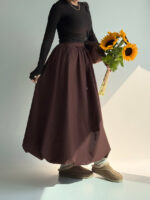 دامن بارونی گت دار کد 101984 - Image 23