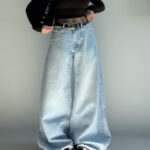 شلوار جین فول بگ کد 102035