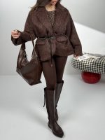 کت خزدار کمربندی کد 120385 - Image 7