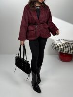 کت خزدار کمربندی کد 120385 - Image 20